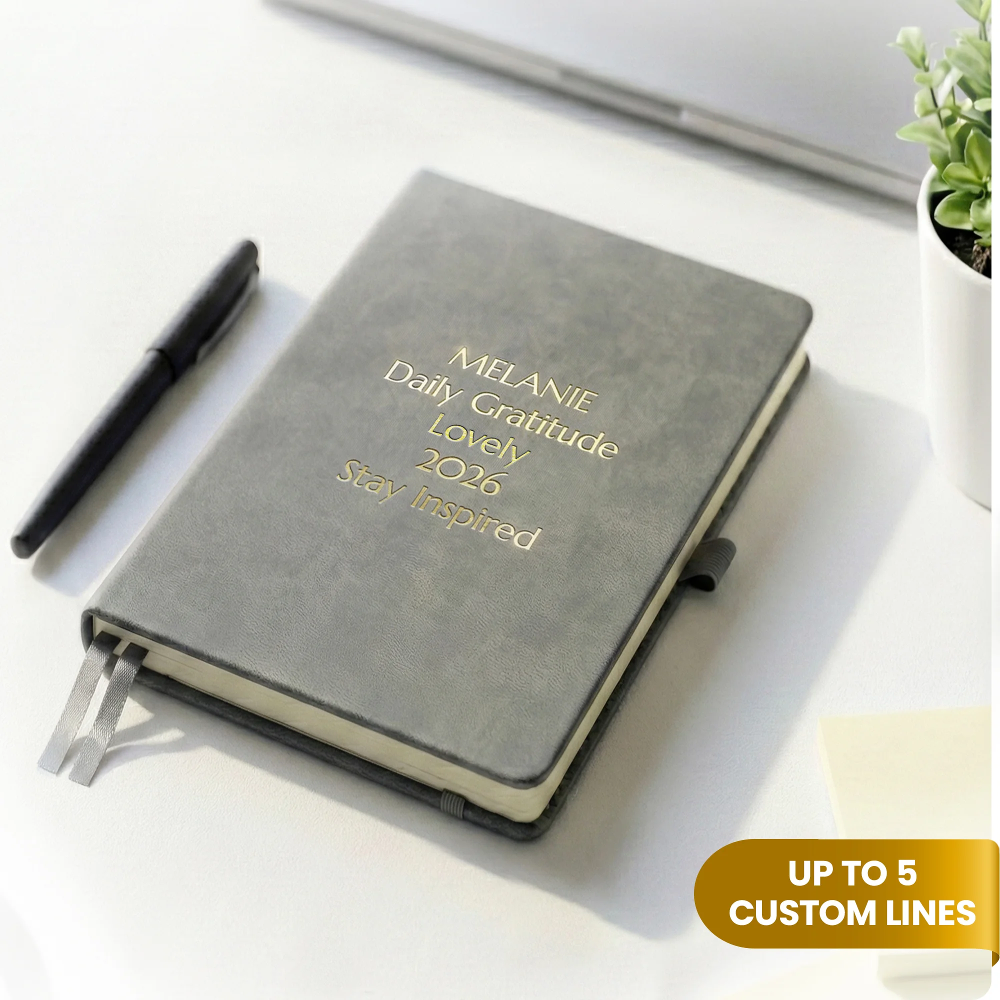 Personalized Journal Notebook - Gray